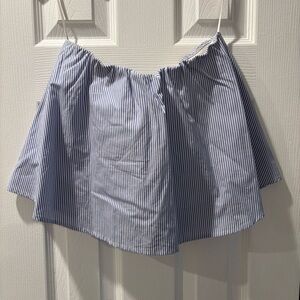 Blue Striped Women's Strapless Top